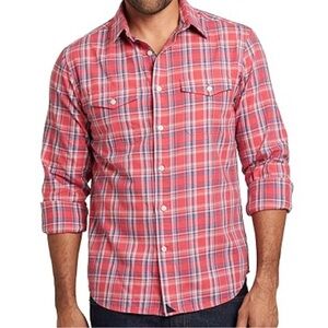 UNTUCKIT Men's Red Plaid Shirt